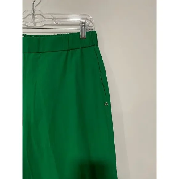 NWT Ottod'Ame Green Bandiera Cotton Wide Leg Pants Italian Minimalist